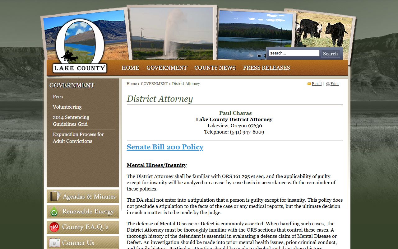 Lake County arrest records district attorney court charge source