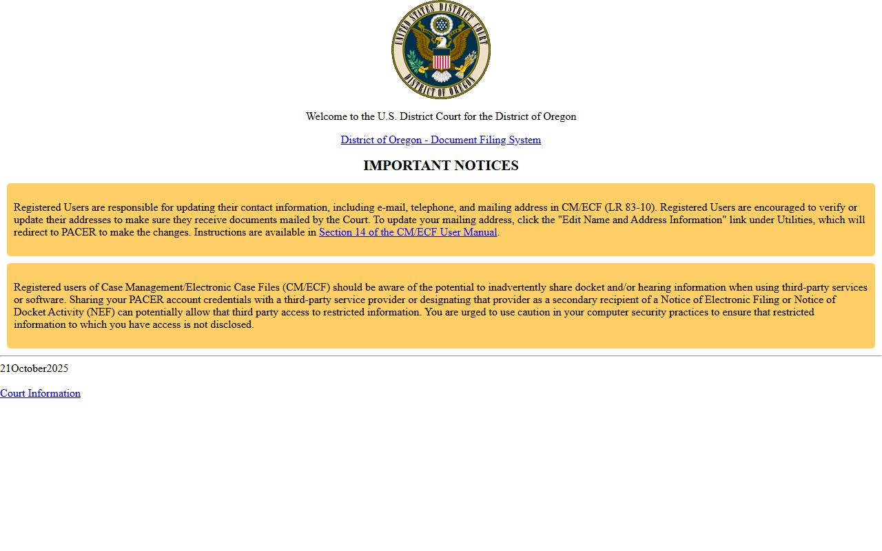 Lake County criminal court records federal CM ECF source