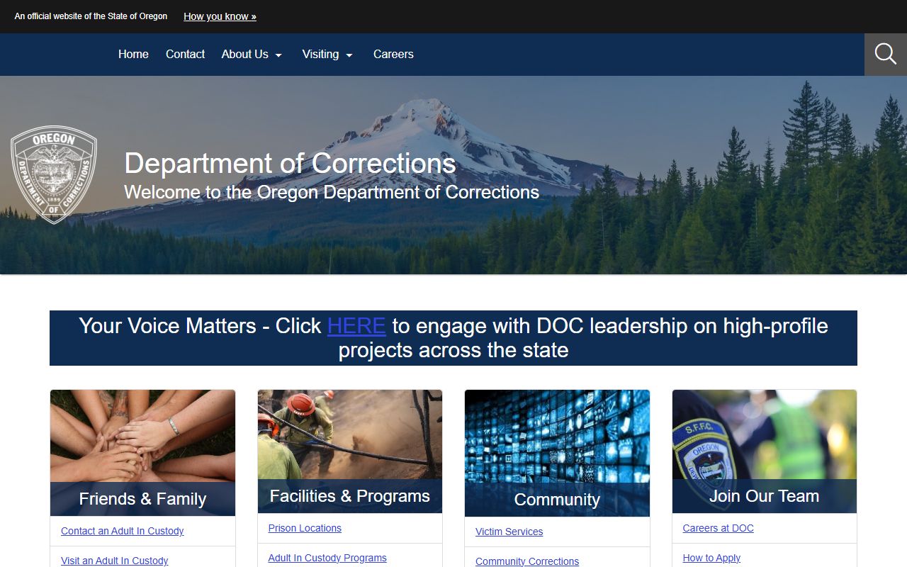 Lake County inmate search Oregon Department of Corrections custody resources